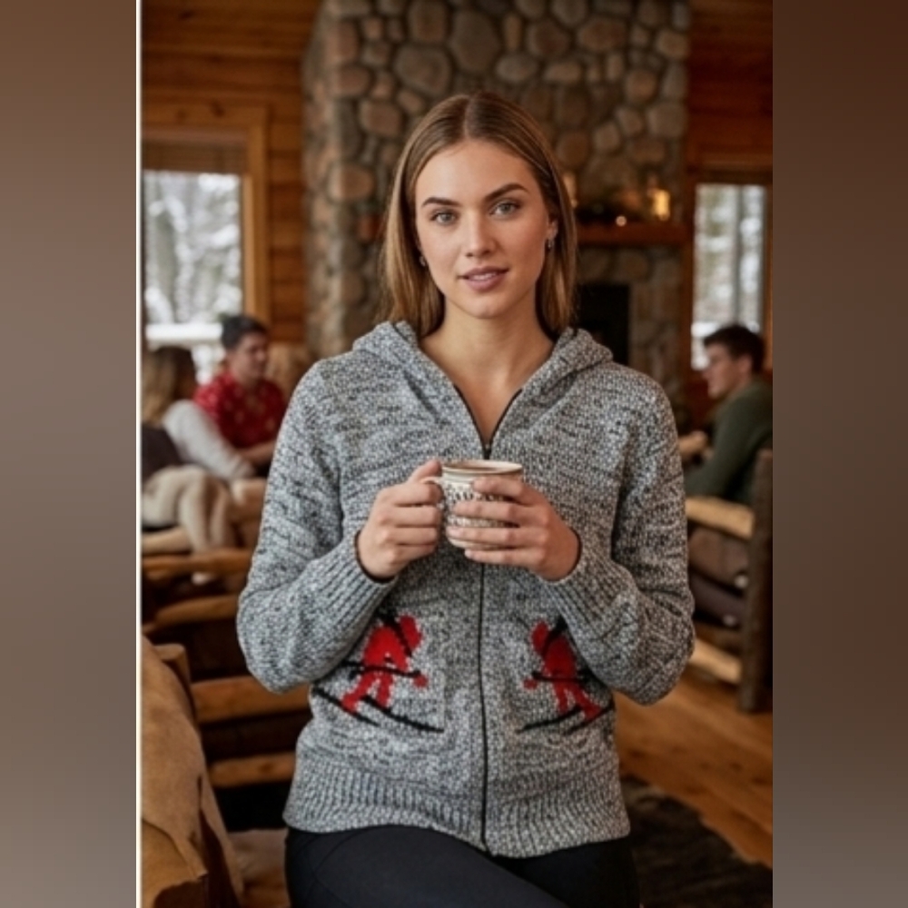 Cambridge Dry Goods Heathered Cardigan | Size Small | 50% Acrylic |  50% Wool